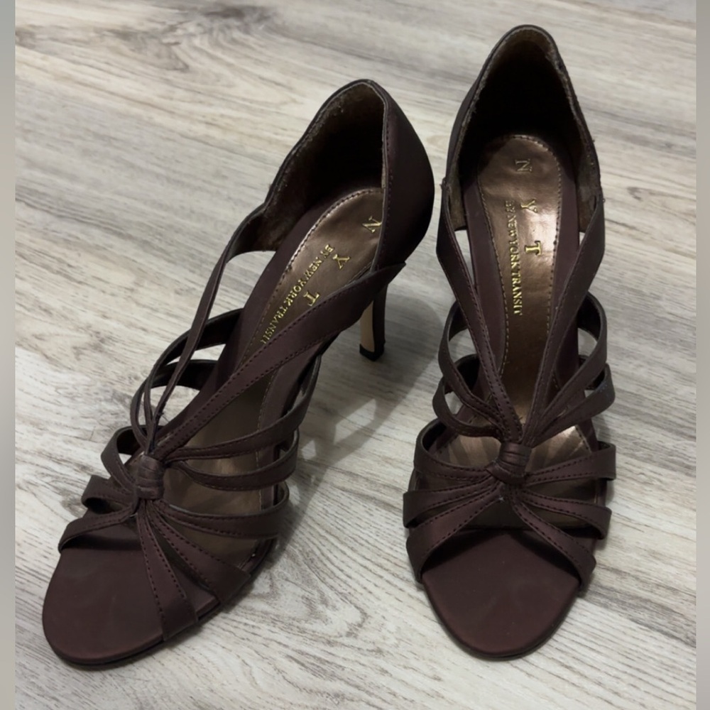 New York Transit Chocolate Strappy Heels